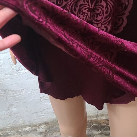 Maurices marron turtleneck sleeveless velvet dress - Picture 4 of 11